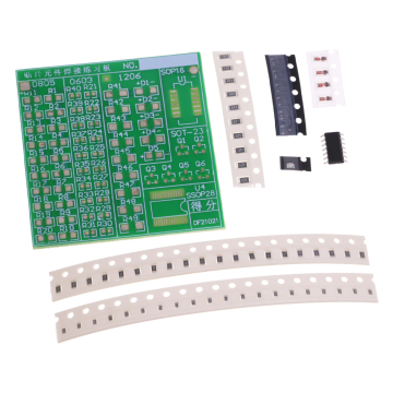 DIY Circuit Board Kit: SMT SMD Soldering Practice Board with 77PCS Components