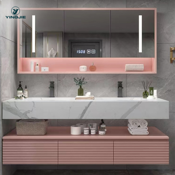 High End 40 Inch Floating Light Mirror Cabinet with 2&3 Drawers - Luxury Bathroom Vanity