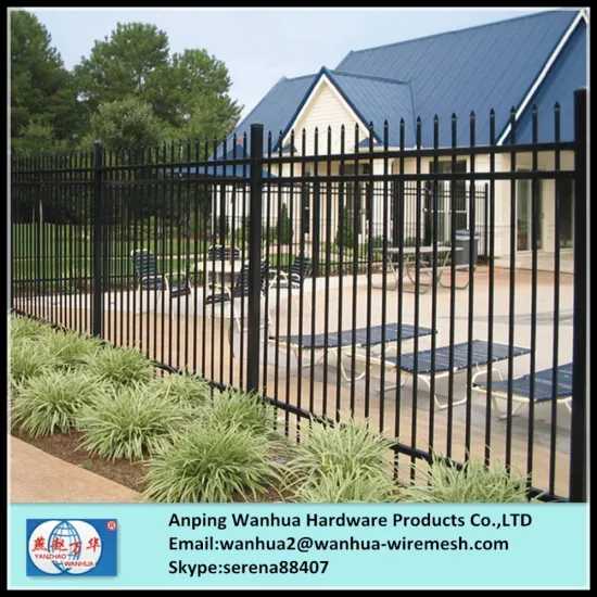 Best Offer Black Steel Security Perimeter Fence