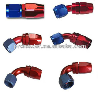 AN-10 180 degree black Racing Aluminum Cutter Hose Ends