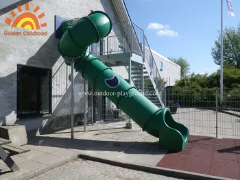 Family Outdoor Backyard Tube Slide For kids