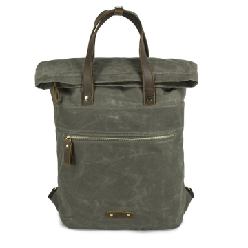 Water Resistant Retro Backpack Tote: Vintage Logo Custom Lightweight Waterproof Canvas Bag for Men Women 2024