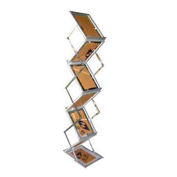 Acrylic layer aluminum foldable FT brochure holder