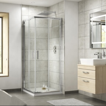 Direct Factory Sale Tempered Glass Shower Enclosure Frame Straight Bathroom Glass Shower Door