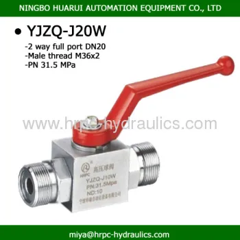 Yjzq Male X Male Thread High Pressure Steel Ball Valve Parts Supplied 