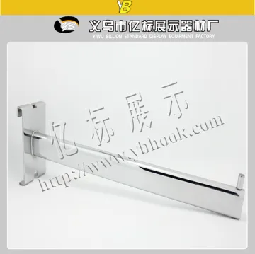 Store or supermarket oval tube curved shelf mental display hook