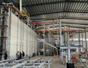 Vertical powder coating machine