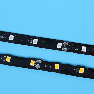 2835 S-Type 60Led Self-Adhesive 12V Black PCB Jalur Cahaya Fleksibel