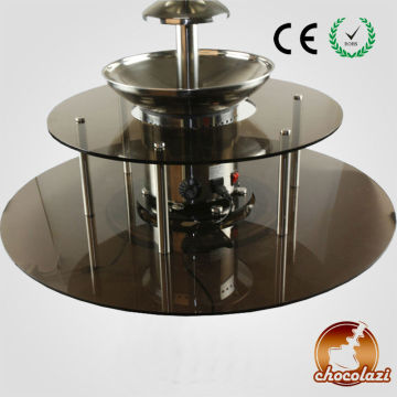 CHOCOLAZI ANT-8130L Auger 2 tiers New Rotatable surround LED lighting desk for chocolate fountain