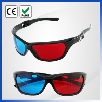 Cheap promotion red blue cyan 3d glass,3d eyewear plastic frame 3d glasses for red blue porn pictures