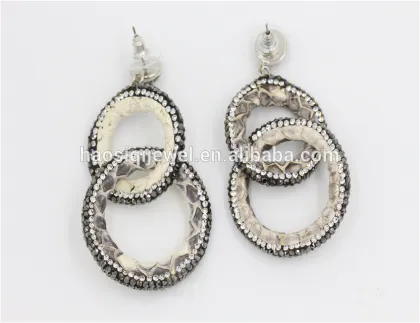 ladies earrings designs pictures, leather silver 925 earrings women jewelry