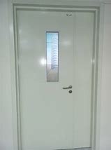 Single-opening electric steel flat door