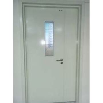 Single-opening electric steel flat door