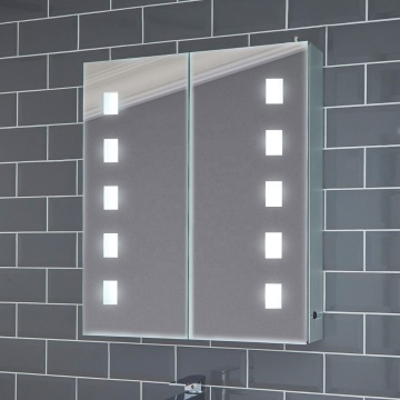 Led Lighting & Demister Aluminum Mirror Bathroom Cabinet