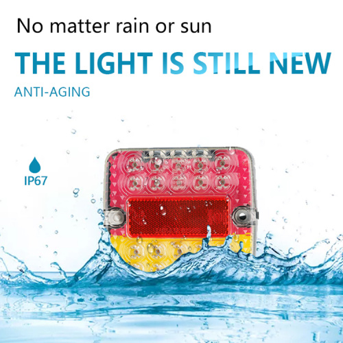 1 જોડી 26 એલલ્ડ ટ્રેલ ટ્રક પૂંછડી લાઇટ ટર્ન સિગ્નલ સૂચક રીઅર ટેઇલ બ્રેક સ્ટોપ લાઇટ