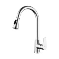 Kitchen brass pull-out kitchen mixer faucets