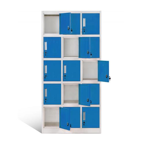 Casier de rangement pour vêtements en métal petit cube 15 portes