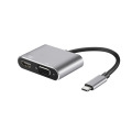 USB C to HDMI 및 VGA 멀티 포트 어댑터 USB 허브