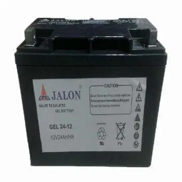 Gel Battery with 12V/24Ah, Silicagel Electrolyte