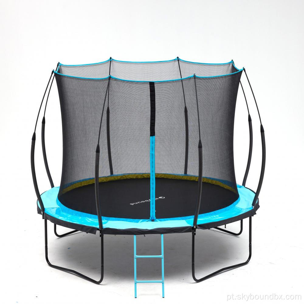 10ft recreativo trampolim duplo azul