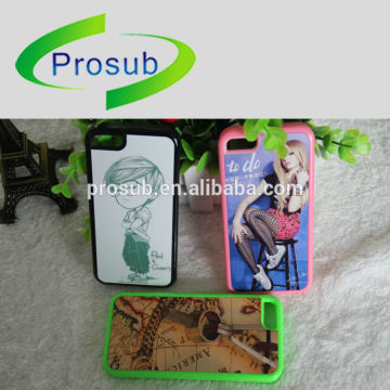 High quality sublimation heat transfer TPU+PC material anti-knock blank cell phone case cover