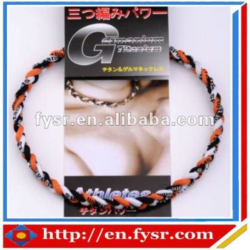 2013 silicone titianium sports necklace hot selling titanium neckalces