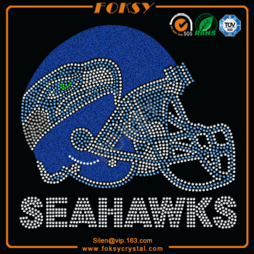 Denver Broncos M iron on rhinestones wholesale