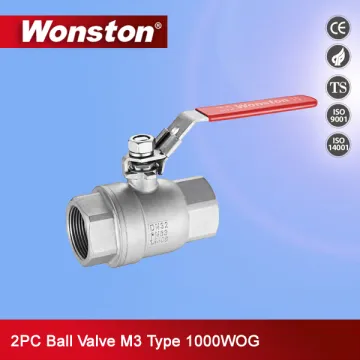 2PC Stainless Steel Full Bore Ball Valve M3 Type 1000wog