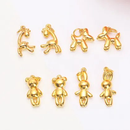 Gold 24k Pure Gold Giraffe Solid Gold Charm