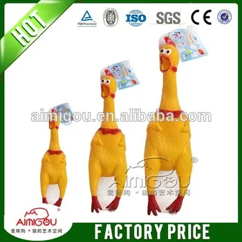 chicken shaped soft rubber dog toy