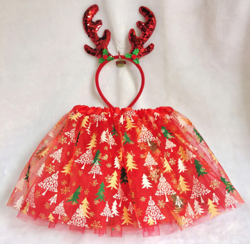 Princess Rainbow Tutu Skirts: Red Tulle Ruffled Birthday Party Skirt for Baby Girl