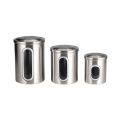 Household Stainless Steel Canister With Window