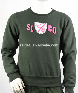 Wholesale custom polycotton sweatshirt with applique