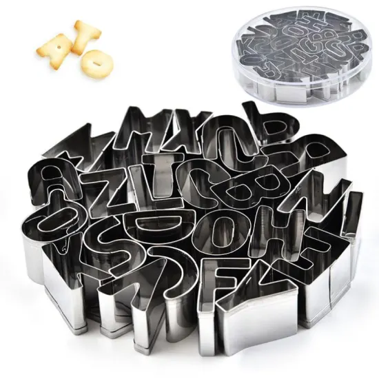BPA-Free DIY Stainless Steel Alphabet Cookie Cutter Set (26pcs)