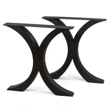 Curve Industrial Modern Table Legs 28 inch