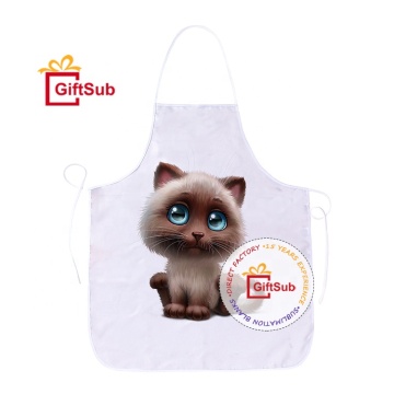Wholesale DIY Sublimation Printable Blank Twill Apron - White Polyester Apron for Kids