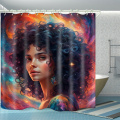 3D waterproof extra long shower curtain
