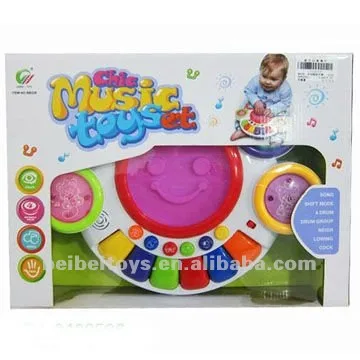 Baby Drum Toy, Plastic B/O Music Toys Set for Kids