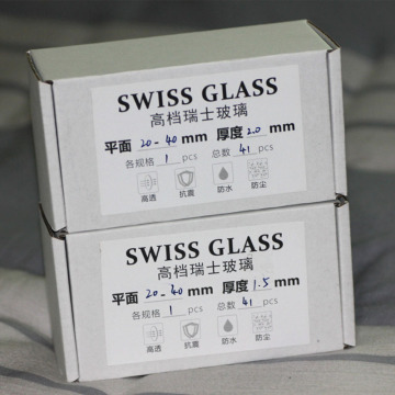 High Quality Watch Crystal Glass Kits: 0.8mm to 2.0mm Thickness, Regular Flat, 20-40mm Size