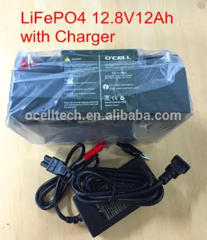 LiFePO4 battery 12V12Ah with SLA casing for solar light with Charger