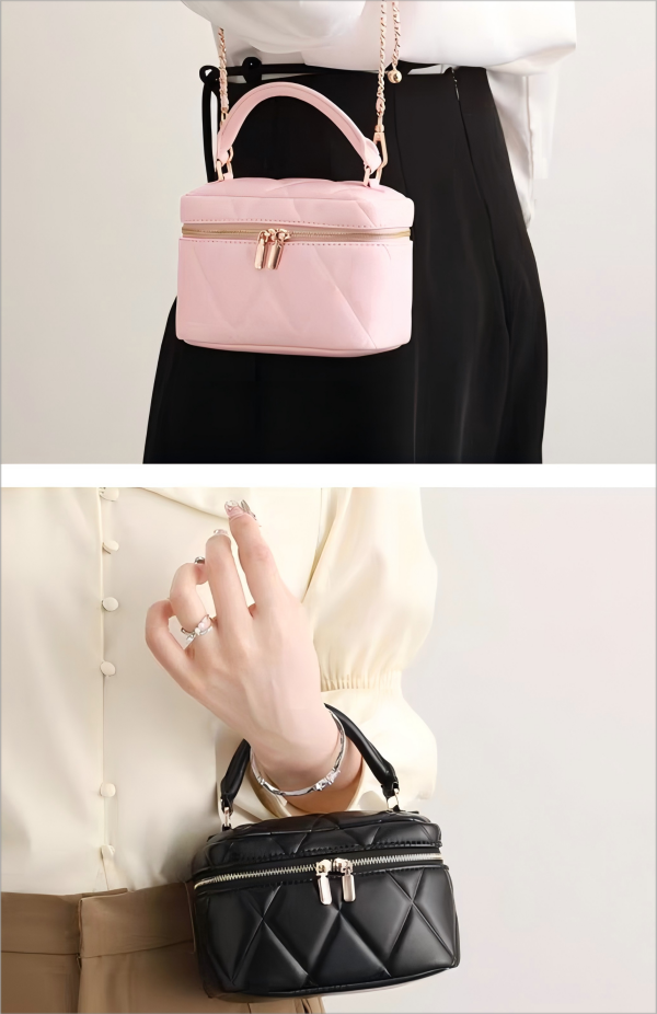 2025 Summer Fashion Striped Chain Box Handbag