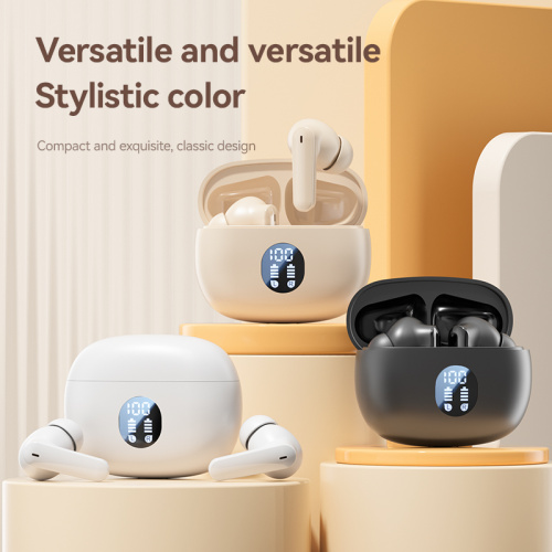 Wireless TWS earbuds with digital display