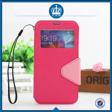 LZB Fashion color contrast series view windows back flip cover case for Samsung G355H