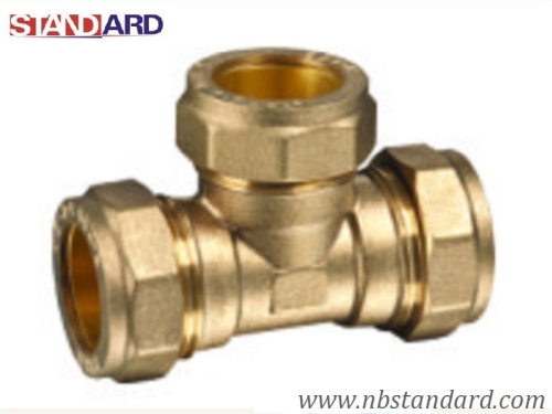 Brass Equal Tee/Tee/Copper Fitting/Copper Pipe/Compression