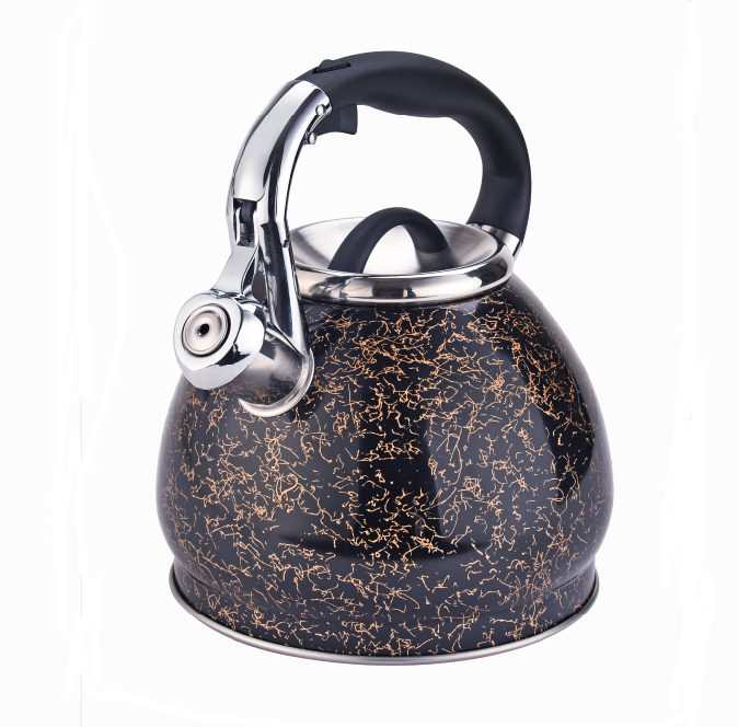 3L belly shape stainless steel whistling kettle