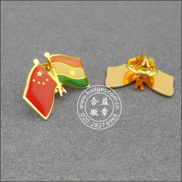 Chinese and Indian Flag Badge, Lapel Pin (GZHY-LP-001)