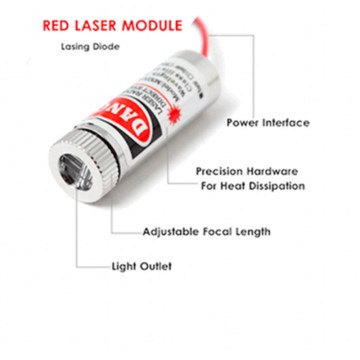 5mW Red Laser Diode Module 650nm Focus Adjustable 5V