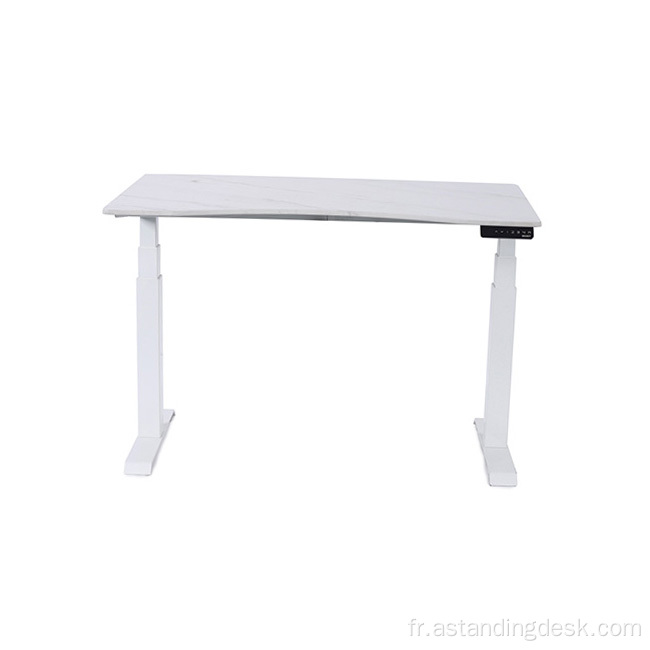 Computer Ergonomic Dual Motor Réglage de la table blanche électrique