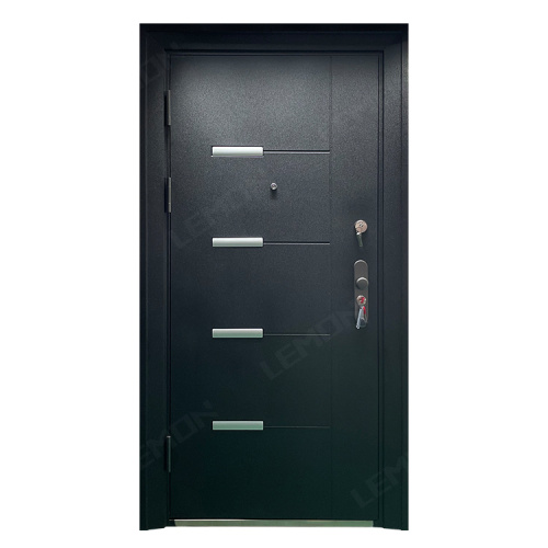 Heavy Duty Black Metal Steel Security Door Exterior