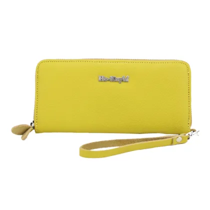 Genuine Leather Women Long Wallet With Zipper